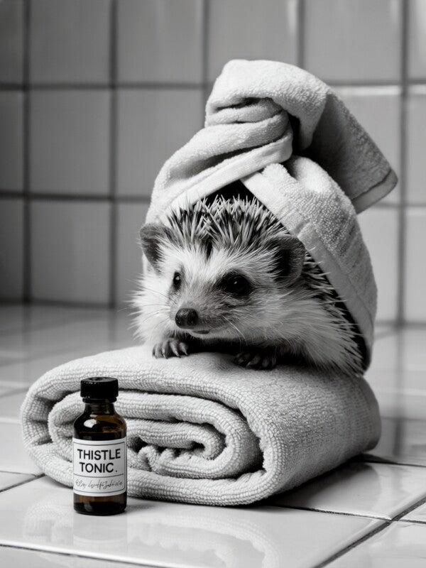 Wellness Igel Poster | Stilvolles & witziges Bild fürs Gäste-WC | Badezimmer Deko