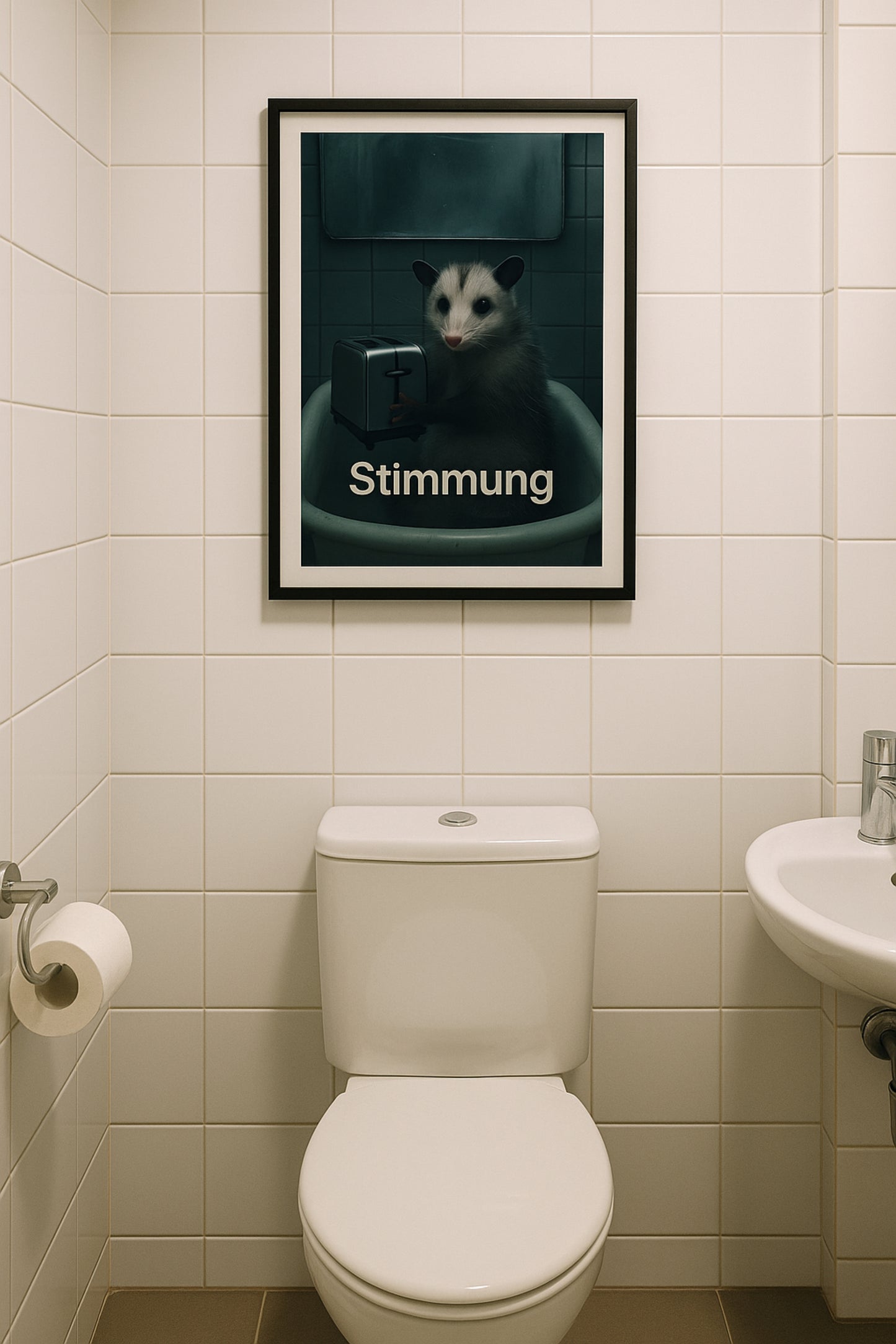 Stimmung Toilettenposter | Dark Humor Meme fürs Bad | Sarkastische WC-Deko