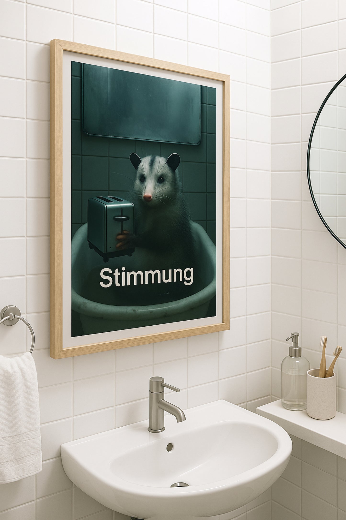 Stimmung Toilettenposter | Dark Humor Meme fürs Bad | Sarkastische WC-Deko