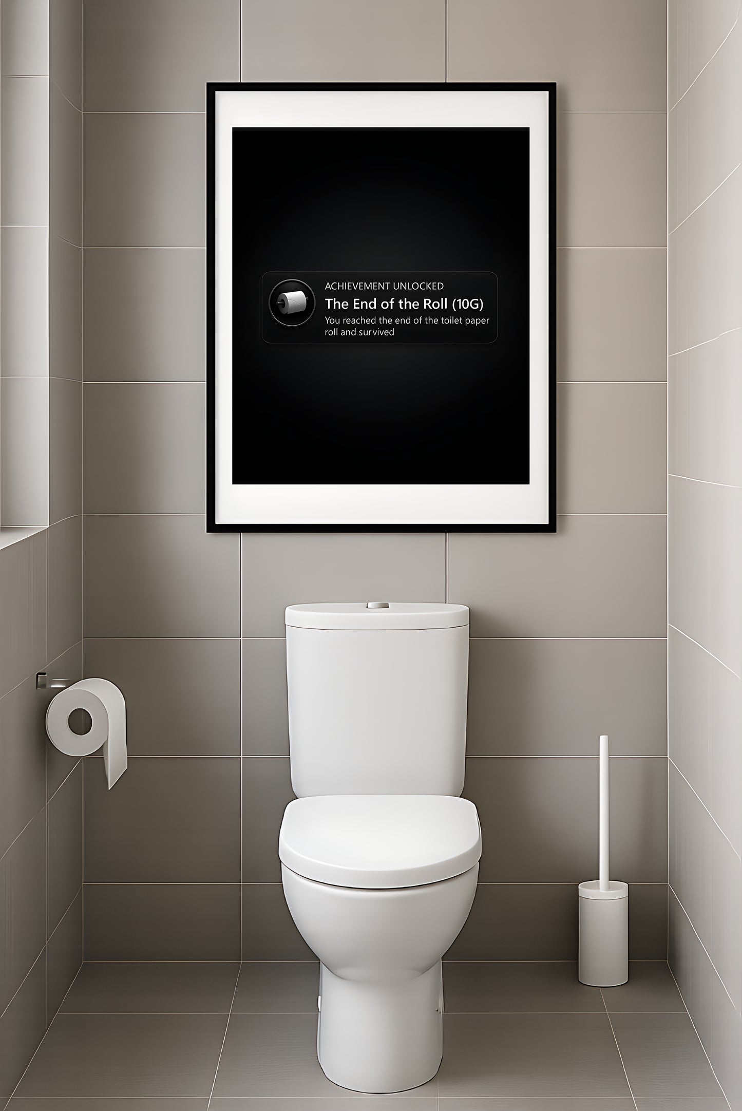 Achievement Unlocked Toilettenposter | Gaming Klo Poster | Lustige Gäste-WC Deko