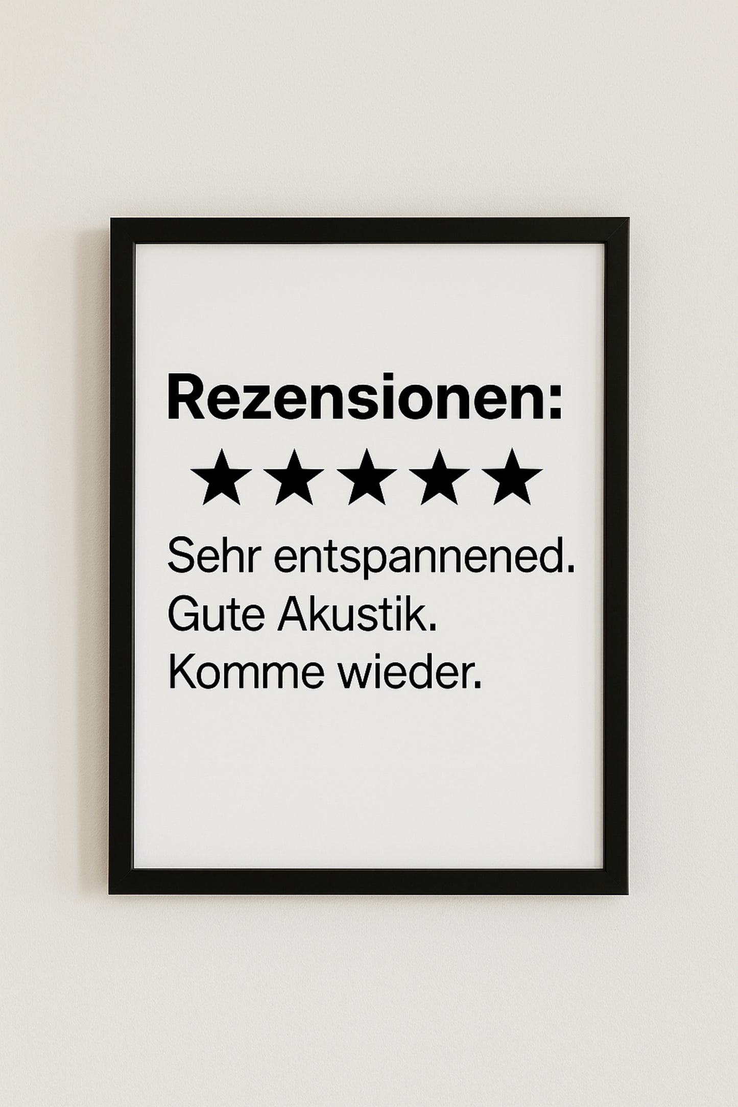 Lustiges Bewertungs-Poster fürs WC | 5 Sterne für dein Badezimmer