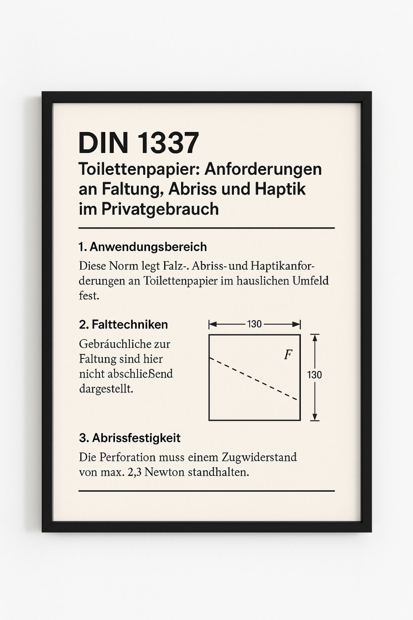DIN 1337 Toilettenposter – Normgerechter Humor fürs stille Örtchen