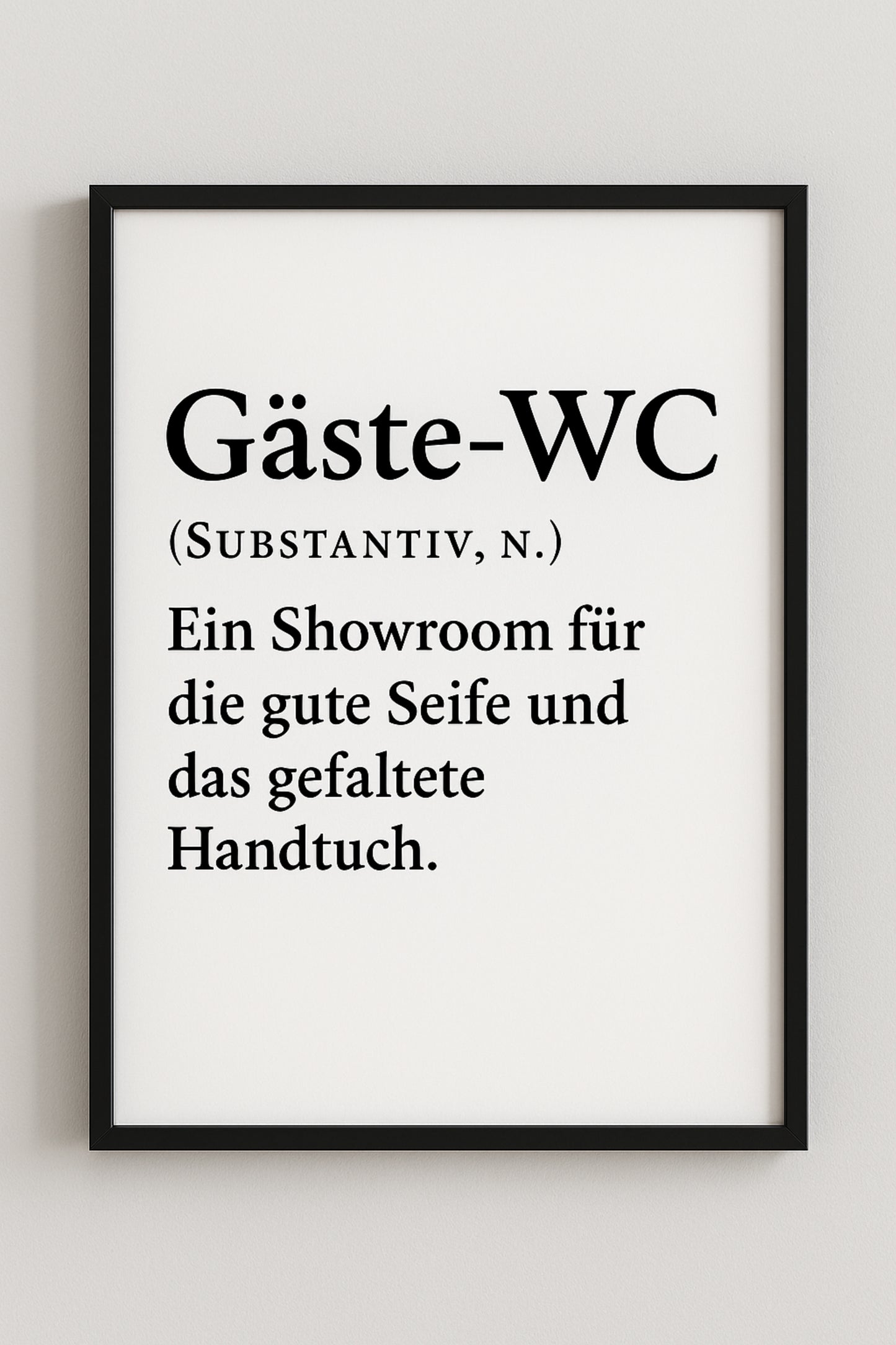 Gäste-WC Poster | Lustiges Bild fürs Bad & Gäste-Klo | Humorvolle Definition als Deko