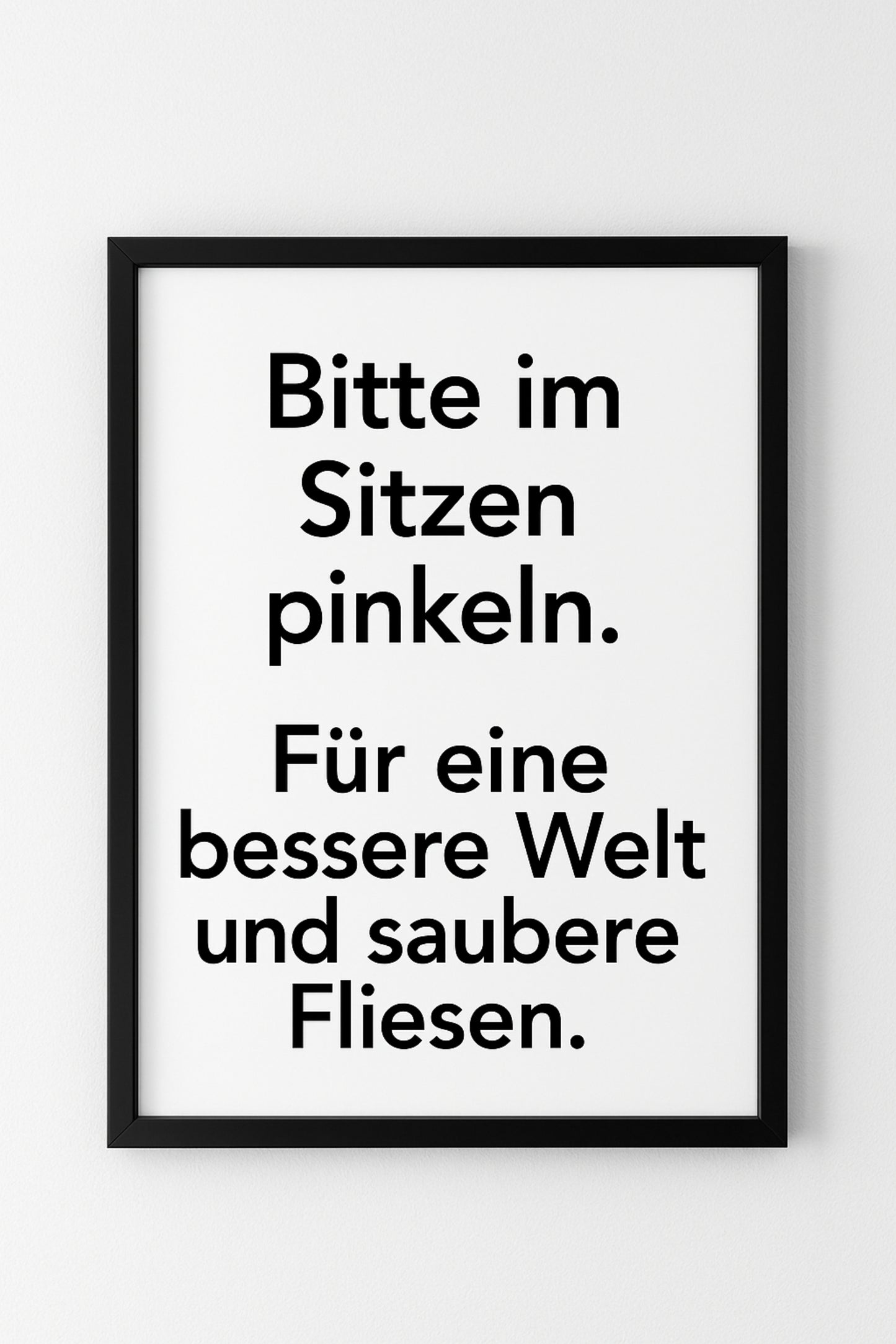 Bitte im Sitzen pinkeln Poster | Lustige WC-Regel für Gäste-WC & Badezimmer