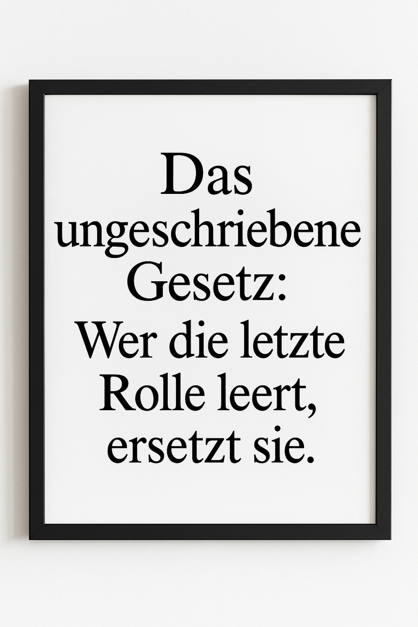 Toilettenposter „Letzte Rolle“ | Lustiges WC-Schild fürs Familienbad