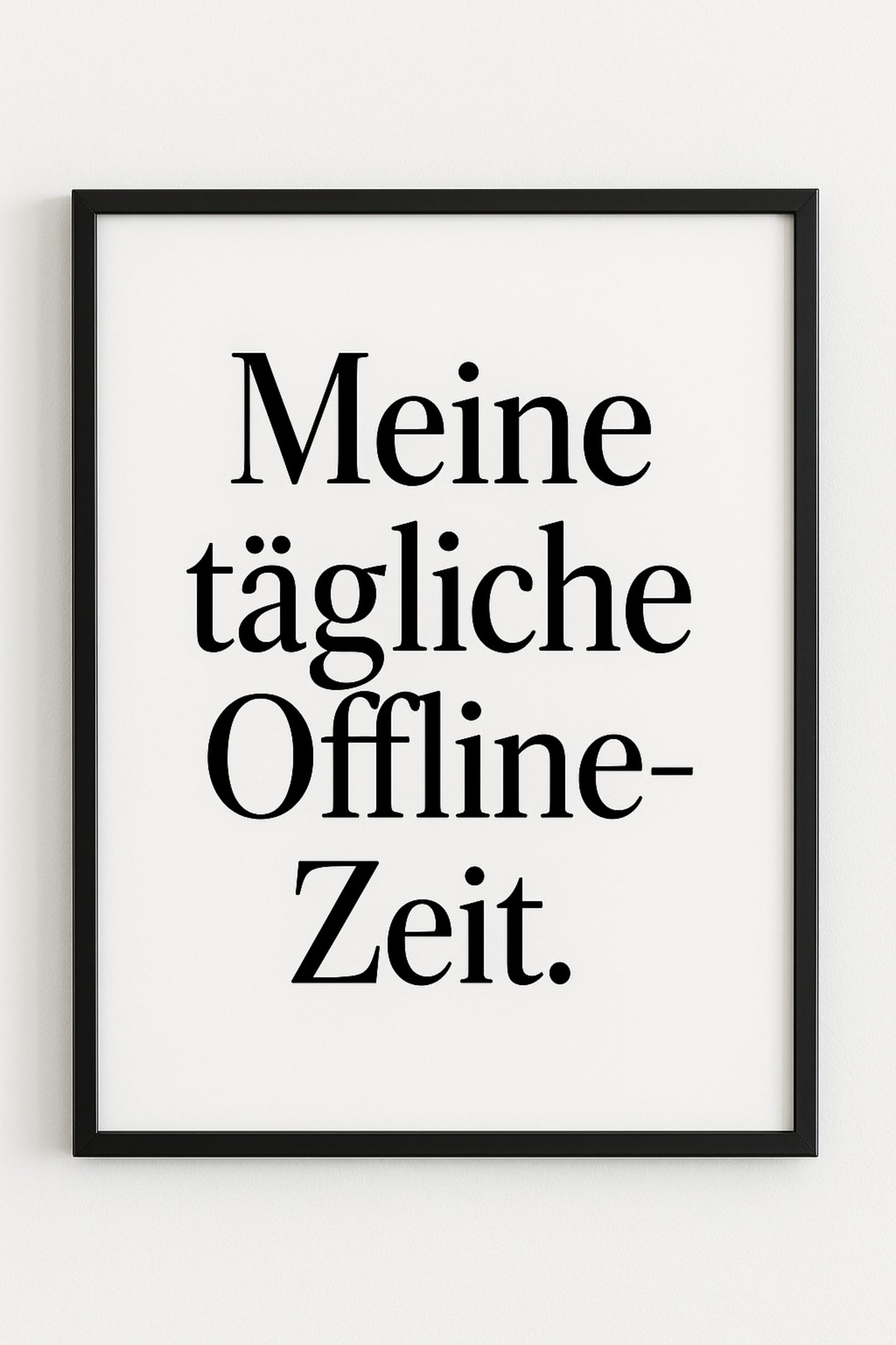 Offline-Zeit Poster fürs Bad | Lustiges WC-Bild mit Statement-Charakter