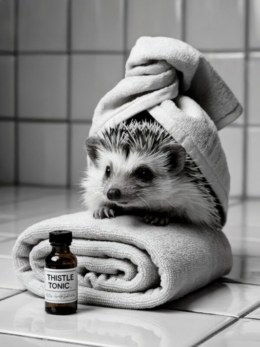 Wellness Igel Poster | Stilvolles & witziges Bild fürs Gäste-WC | Badezimmer Deko