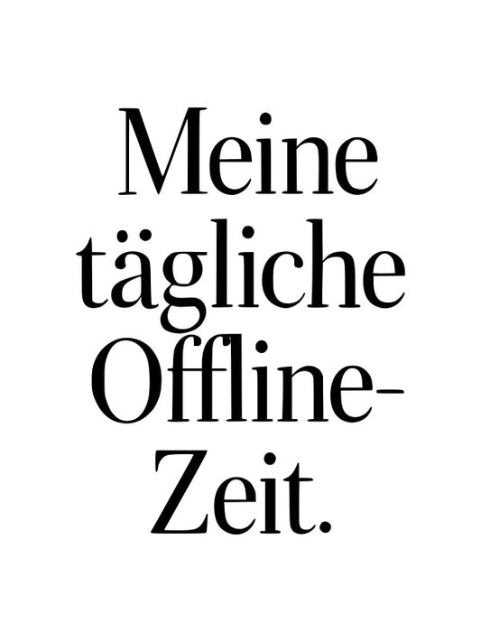 Offline-Zeit Poster fürs Bad | Lustiges WC-Bild mit Statement-Charakter