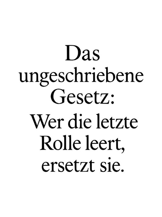 Toilettenposter „Letzte Rolle“ | Lustiges WC-Schild fürs Familienbad