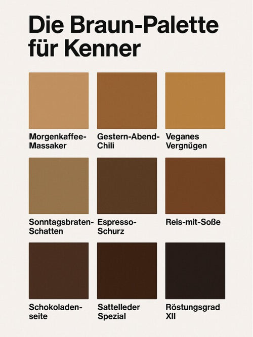 Toilettenposter Braun-Palette – Ironisch, eklig, genial fürs Gäste-WC