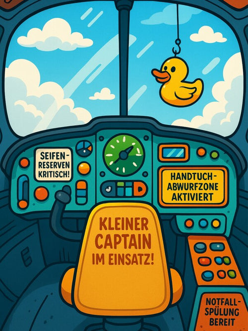 Kleiner Captain Poster fürs Kinder-WC | Lustige Badezimmer Deko für Familien
