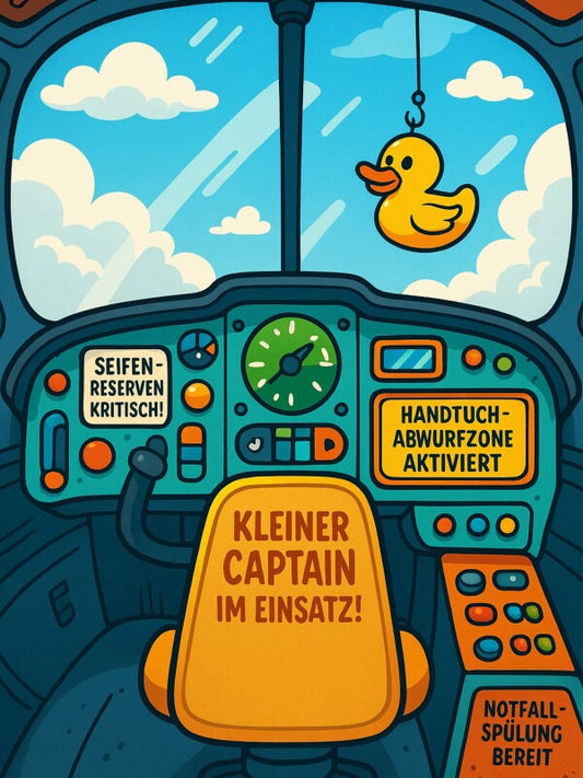 Kleiner Captain Poster fürs Kinder-WC | Lustige Badezimmer Deko für Familien