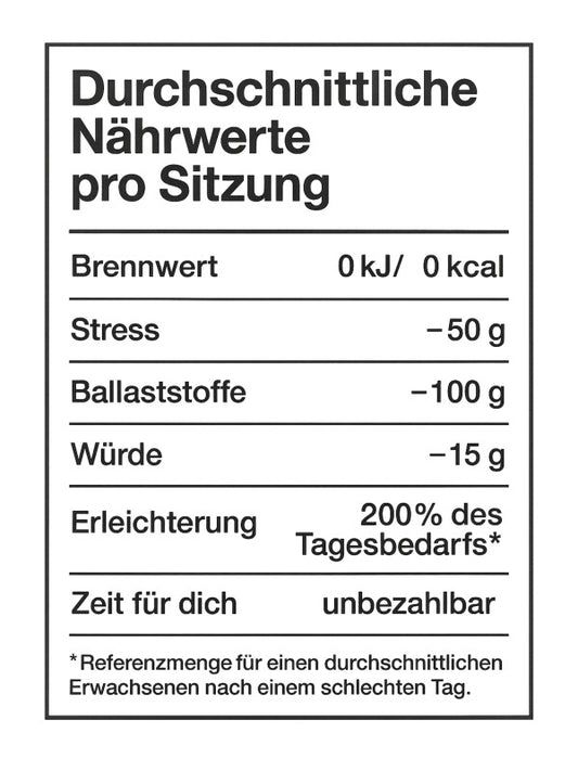 Toilettenposter Nährwerte | Lustiges WC Bild mit Nährwerttabelle für Badezimmer & Gäste-WC
