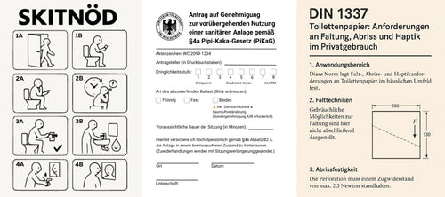 Lustige WC Poster 3er Set - DIN 1337 PiKaG und SKITNOED Toilettenposter Badezimmer Deko
