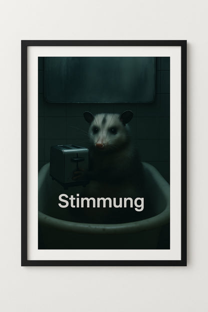 Stimmung Toilettenposter | Dark Humor Meme fürs Bad | Sarkastische WC-Deko