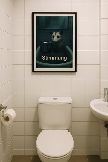 Stimmung Toilettenposter | Dark Humor Meme fürs Bad | Sarkastische WC-Deko