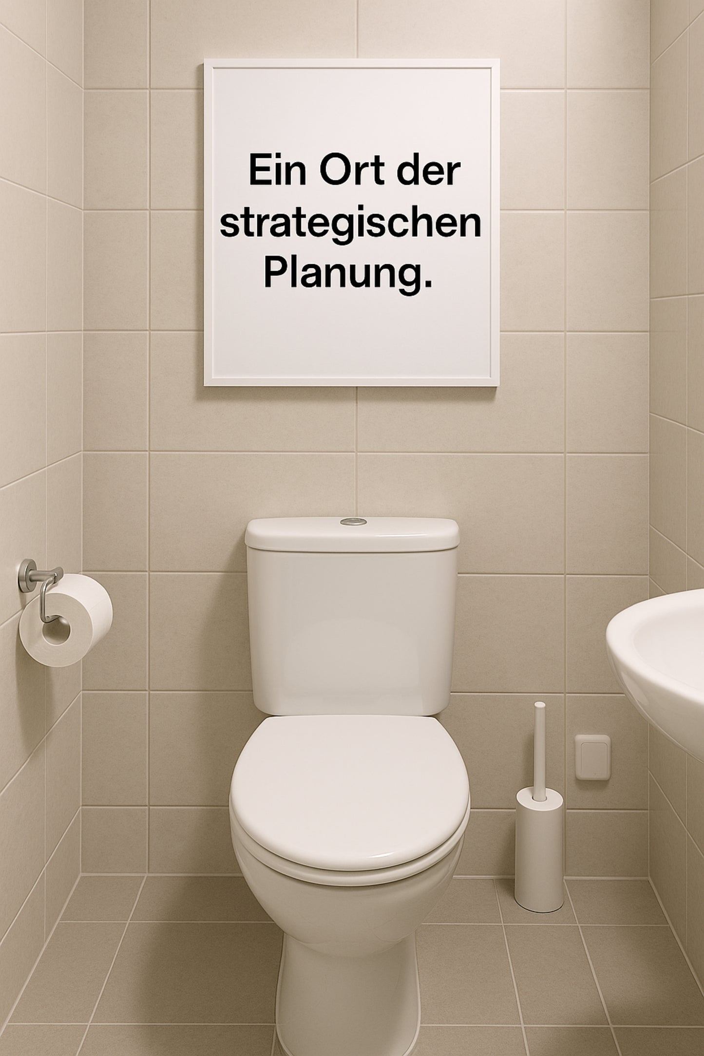 Strategische Planung Poster | Witzige Gäste-WC Deko | Lustiges Bild fürs Badezimmer & Homeoffice-Klo